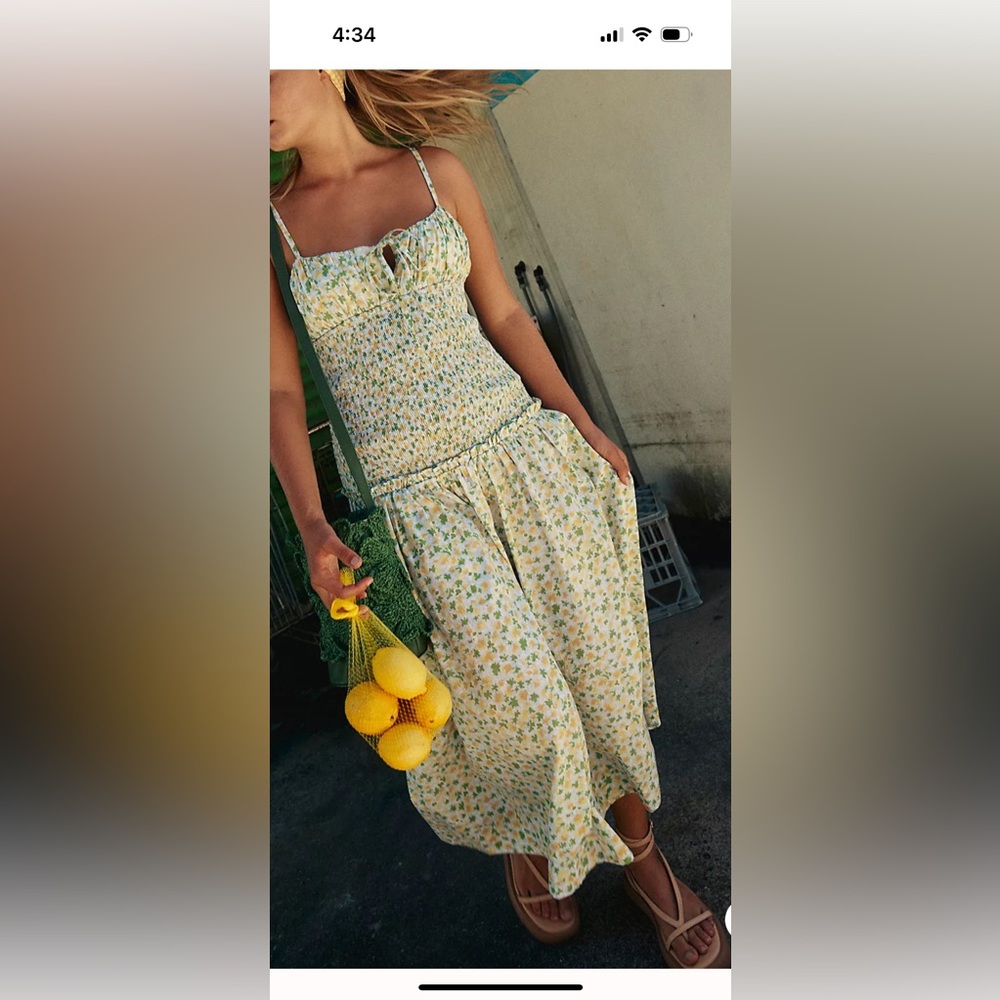 Free People Floral‎ Smocked Dress